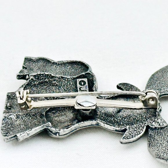 Vintage JJ/Jonette Jewelry Moose Brooch Pewter - Picture 4 of 4